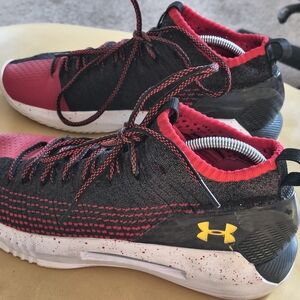 Under Armour Knit Upper Black & Red Athletic Sneakers
